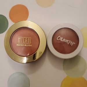 Milani baked blush & colourpop super shock blush